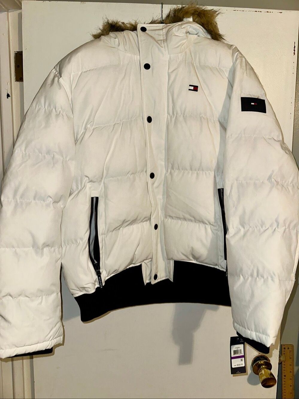 Tommy Hilfiger Wind Resistant Puffer Quilted Fur Hood Parka Ski Jacket XXL NWT $